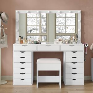 Flor wishes for a lighted vanity desk.